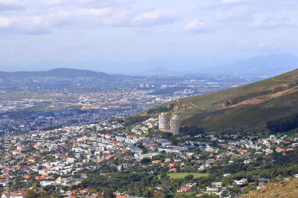 Fototapeta premium Aerial view of Cape Town from the Table Mountain, South Africa