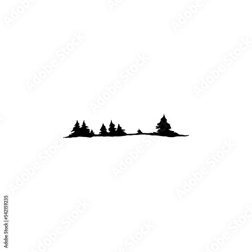 forest, trees vector illustration design. Generative AI