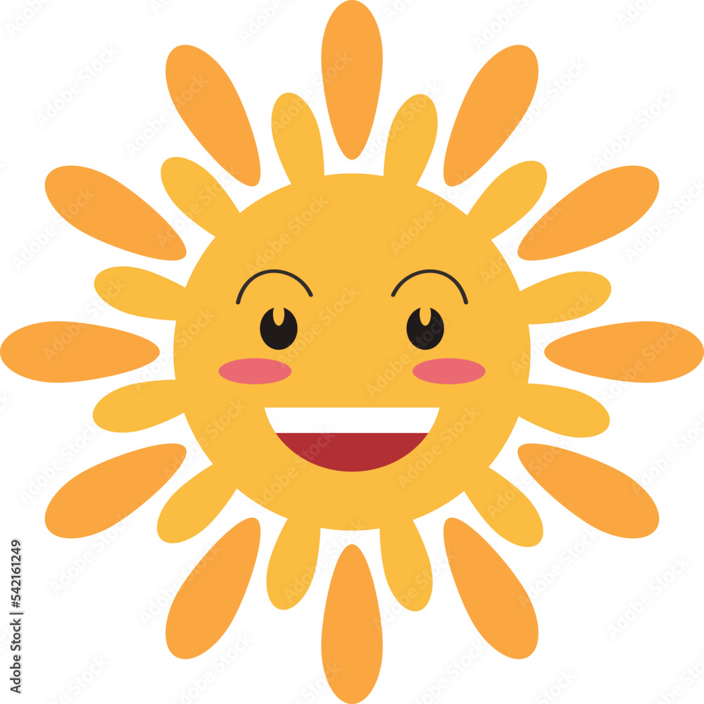 Retro Emoticon Sun Element Retro Emoticon Sun Element
