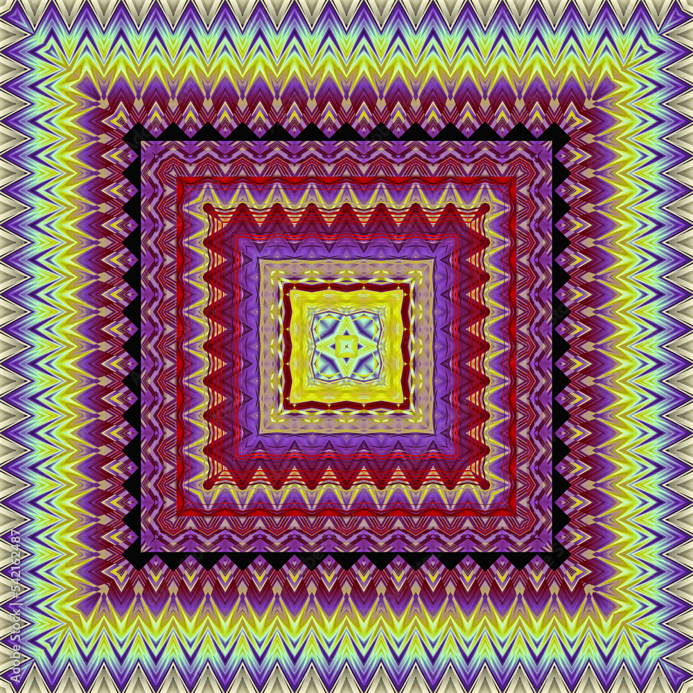 3d effect - abstract square geometric fractal pattern 3d effect - abstract square geometric fractal pattern