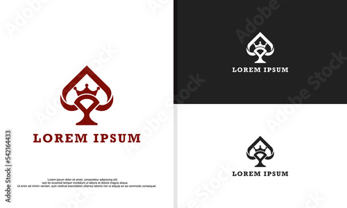 logo illustration vector graphic of king spade in simple style.