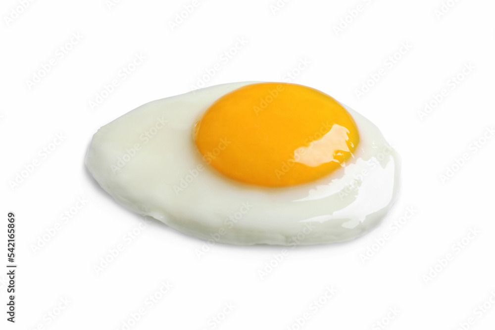 Tasty fried chicken egg isolated on white Tasty fried chicken egg isolated on white