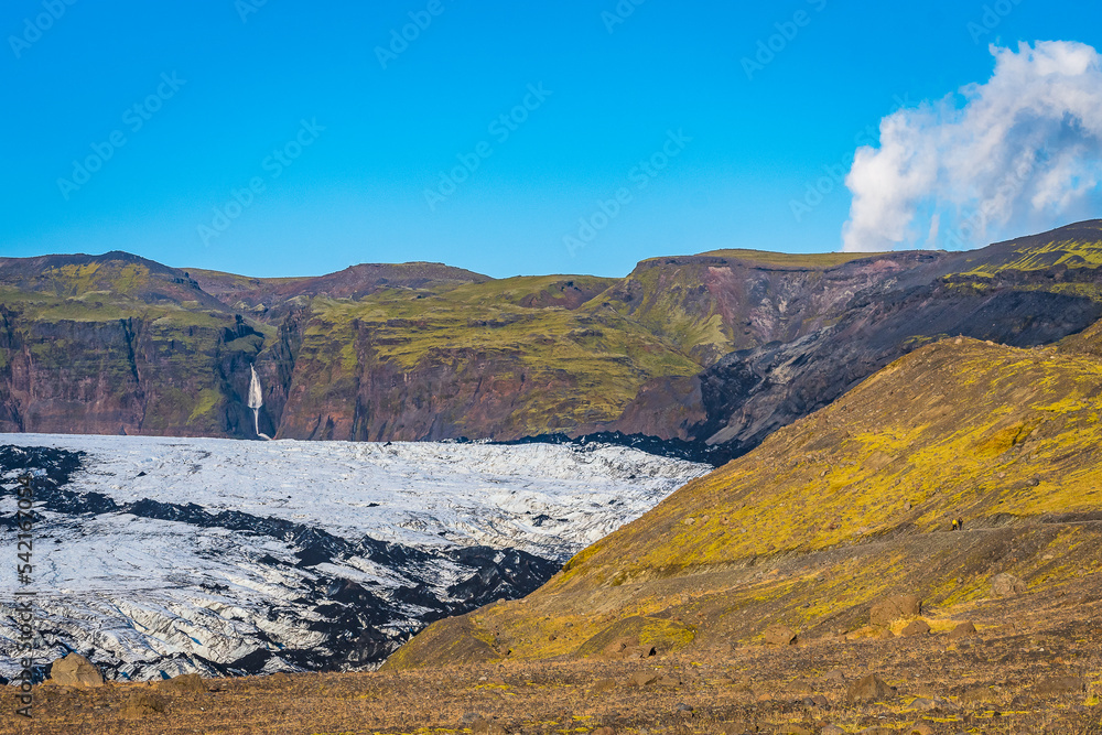 Landscape of the Sólheimajökull glacier (Iceland)
