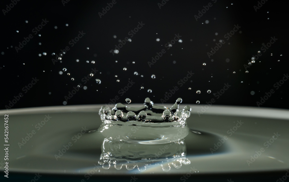 high speed water droplets collision