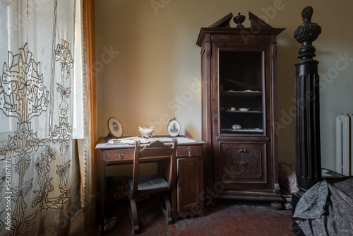 The office located in an abandoned villa somewhere in Italy