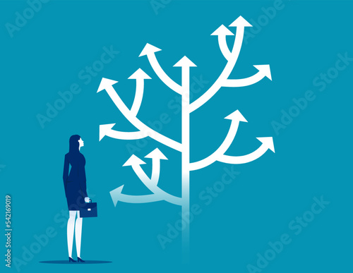 Looking for a way to direction a profit. Business profit and vector illustration