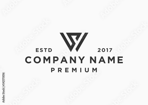 letter sw logo design vector illustration template