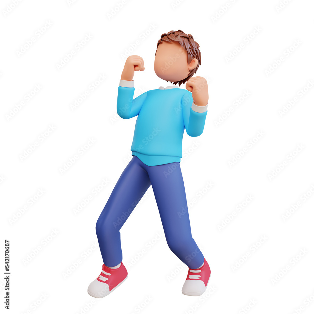 3d illustration cute boy back to school 3d illustration cute boy back to school