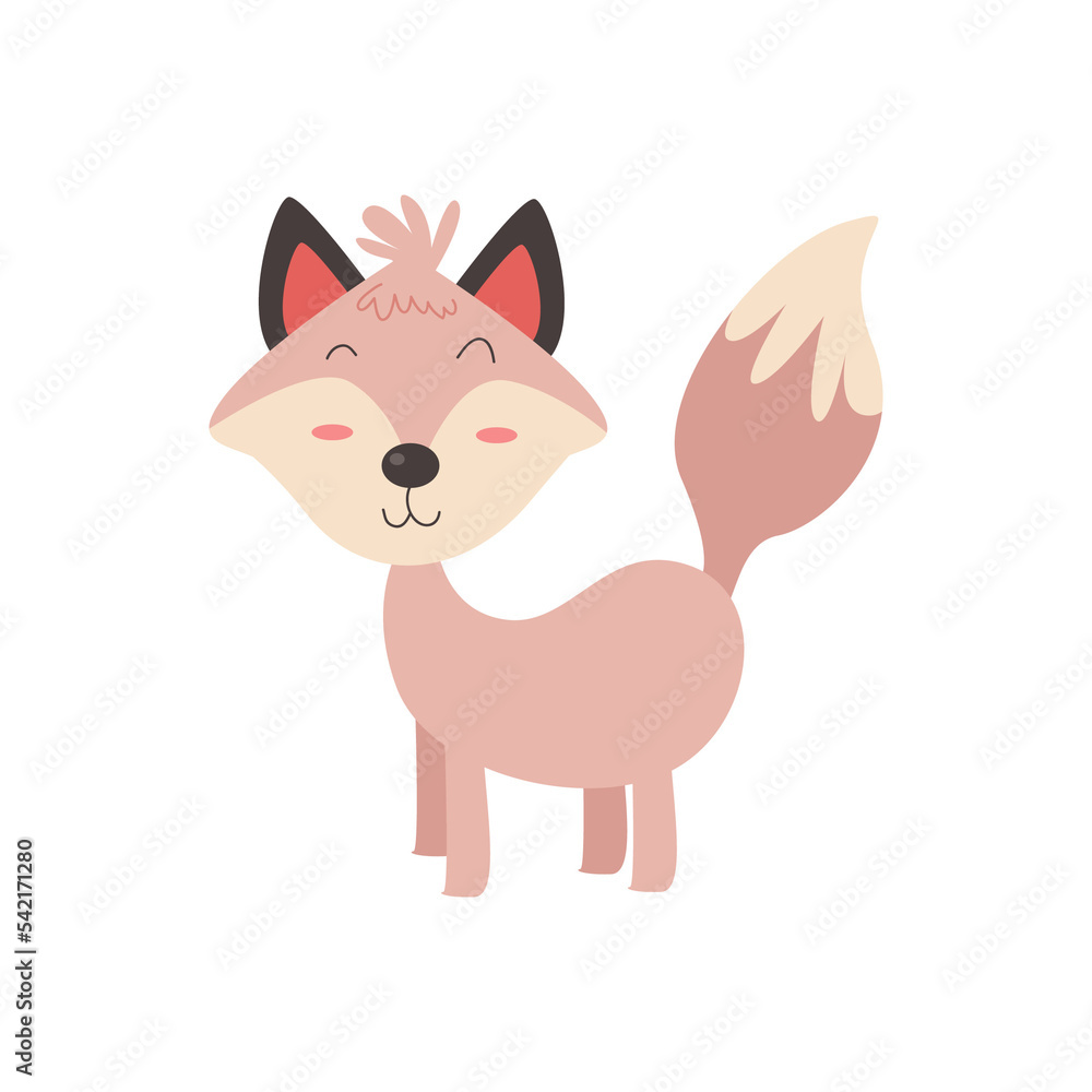 Fototapeta premium Cute kitten cartoon illustration