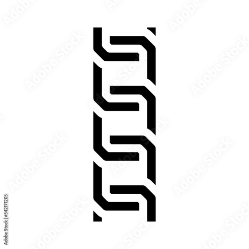 belcher chain glyph icon vector. belcher chain sign. isolated symbol illustration