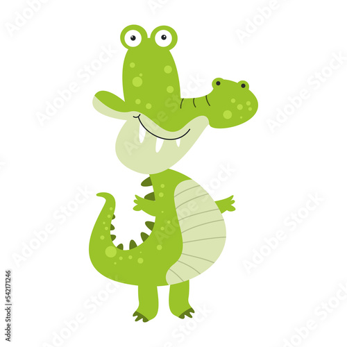 Cute Crocodile Cartoon Character