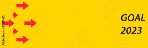 Wallpaper Mural Red arrows leading to 2023 target.
new year target fir concept.business creativity new idea discovery innovation technology. Torontodigital.ca