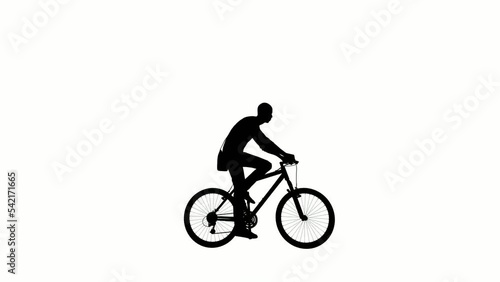 Wallpaper Mural silhouette people ride on white background. silhouette black people ride a bike white screen. design for animation, people standing, isolate, person, human, silhouette body, bike. Torontodigital.ca