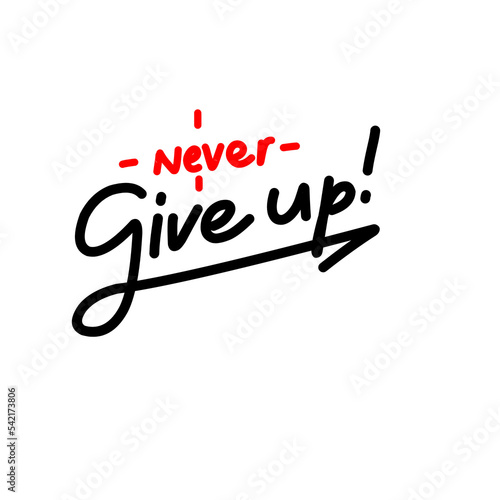 Never give up PNG photo