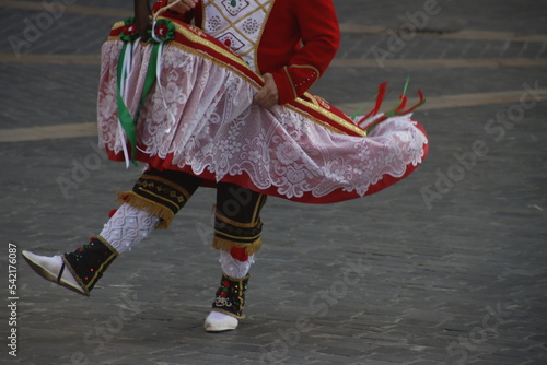 Basque dance festival in the street