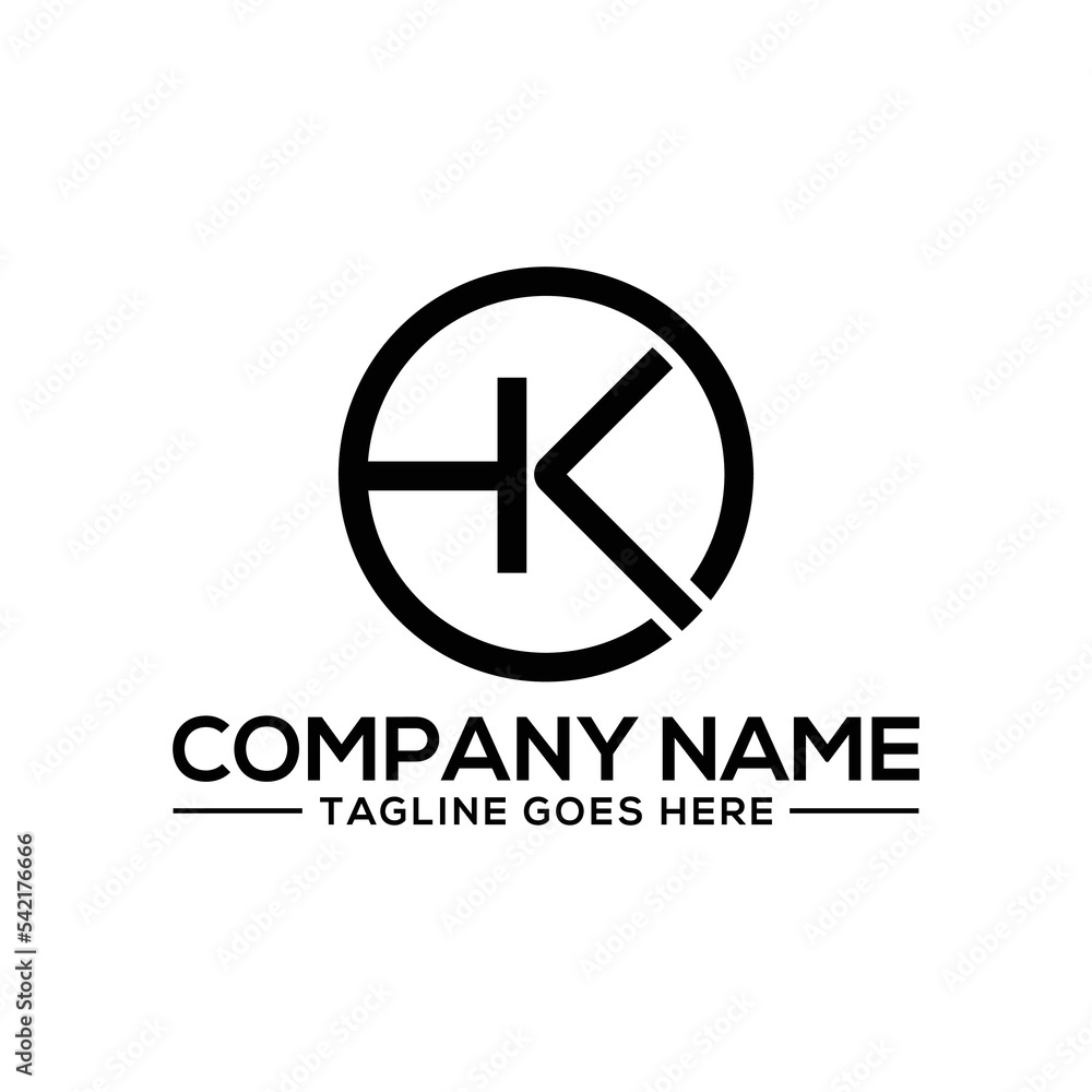 HK letter mark abstract vector logo design - monogram logo HK letter mark abstract vector logo design - monogram logo