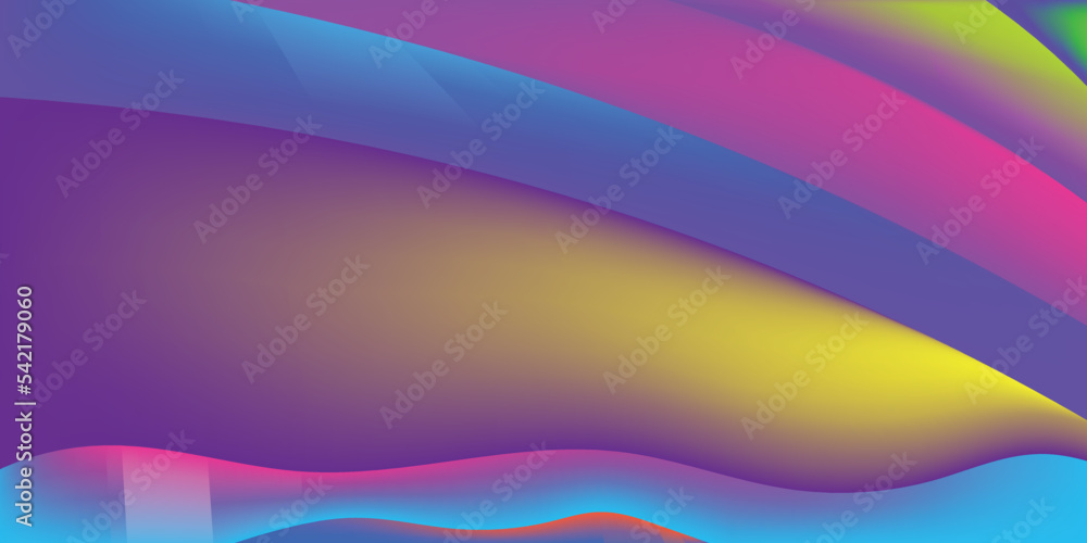 Multicolored abstract gradient wave background