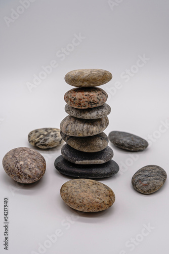 Canvas Print Pile of stones, zen stone balnced stack