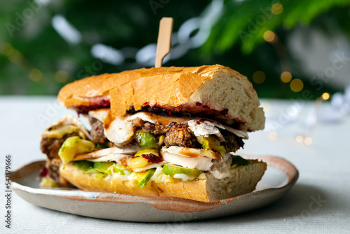 Photos Boxing day sanwich with leftover Christmas turkey