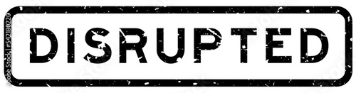 Grunge black disrupted word rubber seal stamp on white background