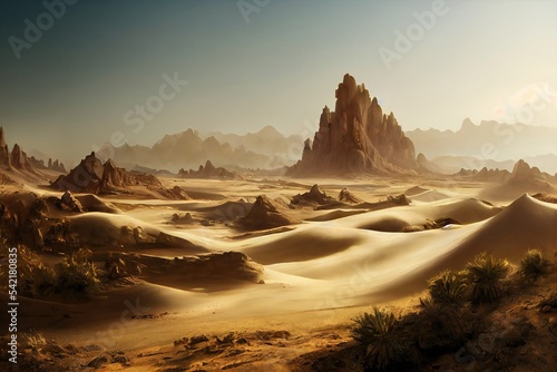 Fantasy desert illustration