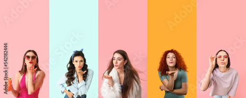 Collage of beautiful young ...