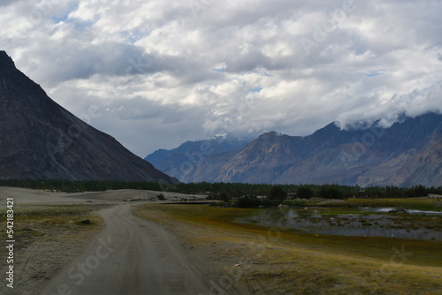 Diskit is a village in Nubra Valley, Ladakh. Diskit Monastery is the oldest and largest Buddhist monastery in Diskit. Hundar is a village in Nubra Valley famous for Sand dunes, Bactrian camels.