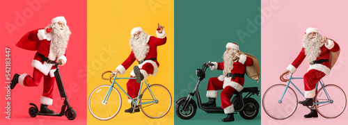 Set of Santa Claus with dif...