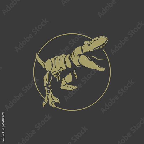 tyrannosaurus rex logo stylish vector illustratiton