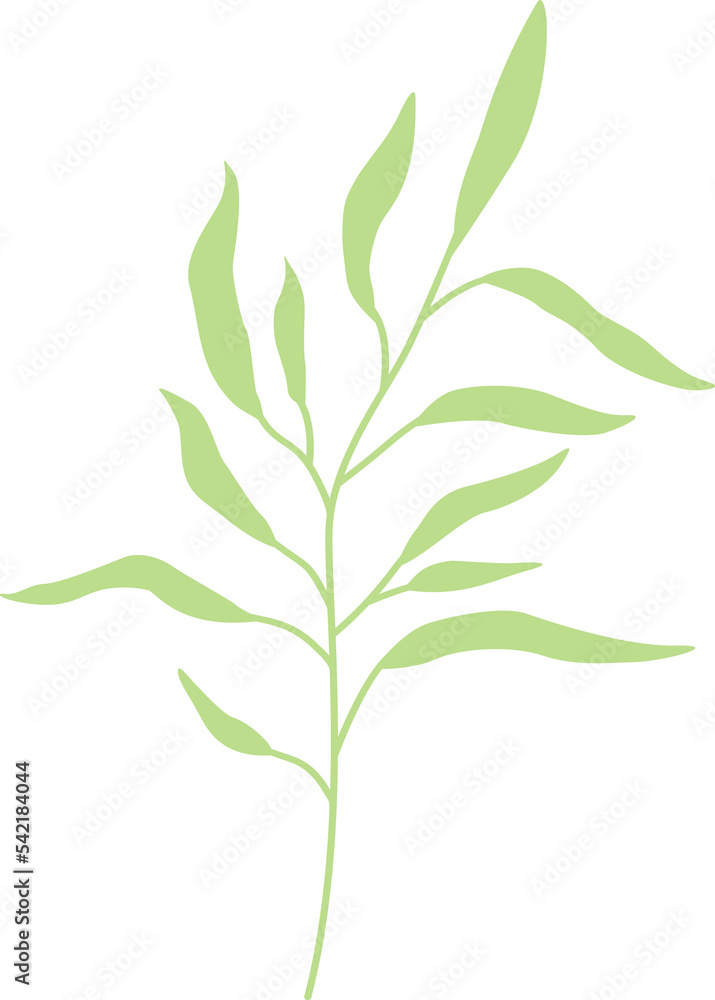 Obraz premium leaves art vector illustration of Doodle cute for design.line art drawing.