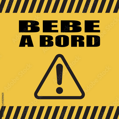 Logo bébé à bord.