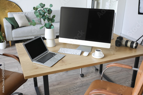 Photographer's workplace wi...