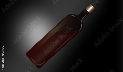 A brown bottle of wine.