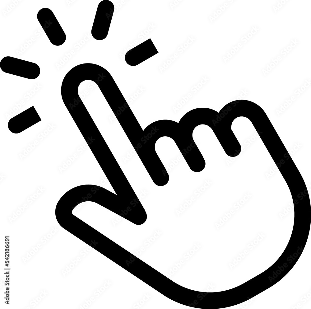Finger tap linear black icon Finger tap linear black icon