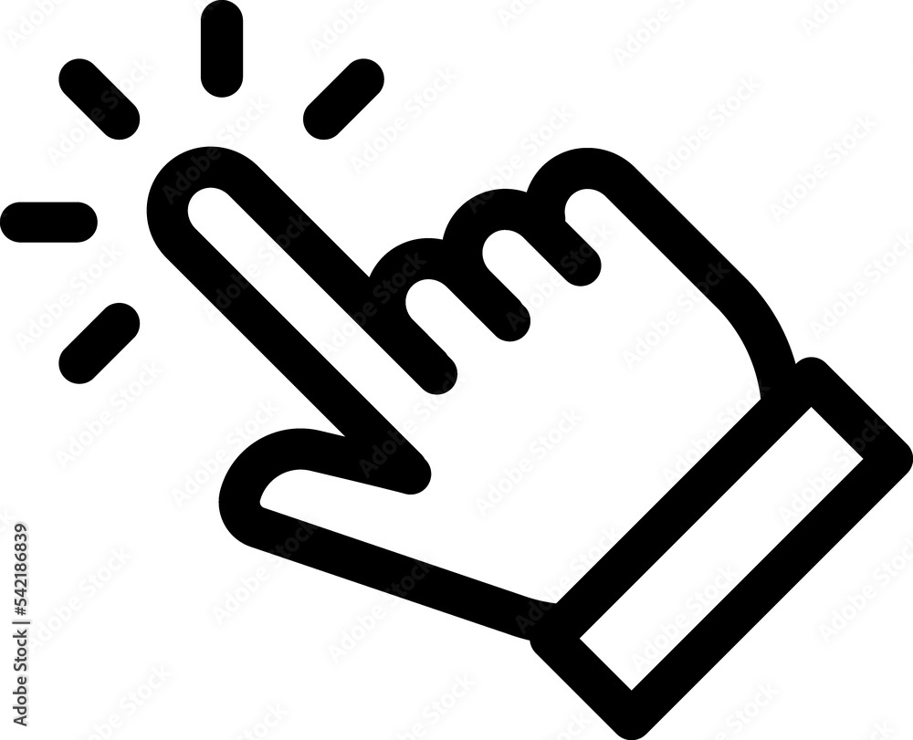 Finger tap linear black icon Finger tap linear black icon