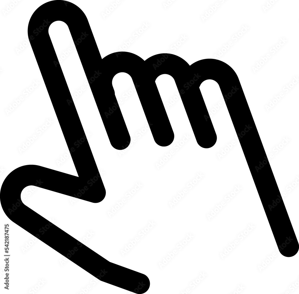 Finger tap linear black icon Finger tap linear black icon