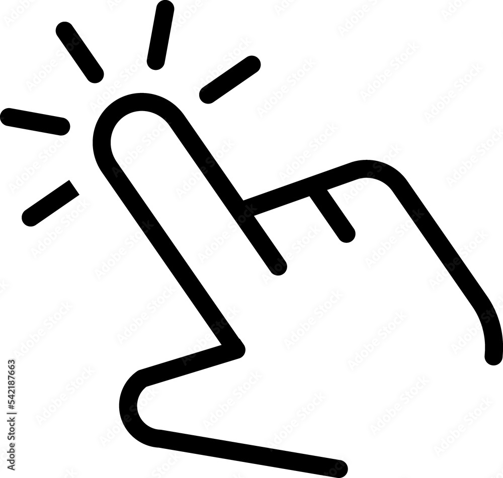 Finger tap linear black icon Finger tap linear black icon
