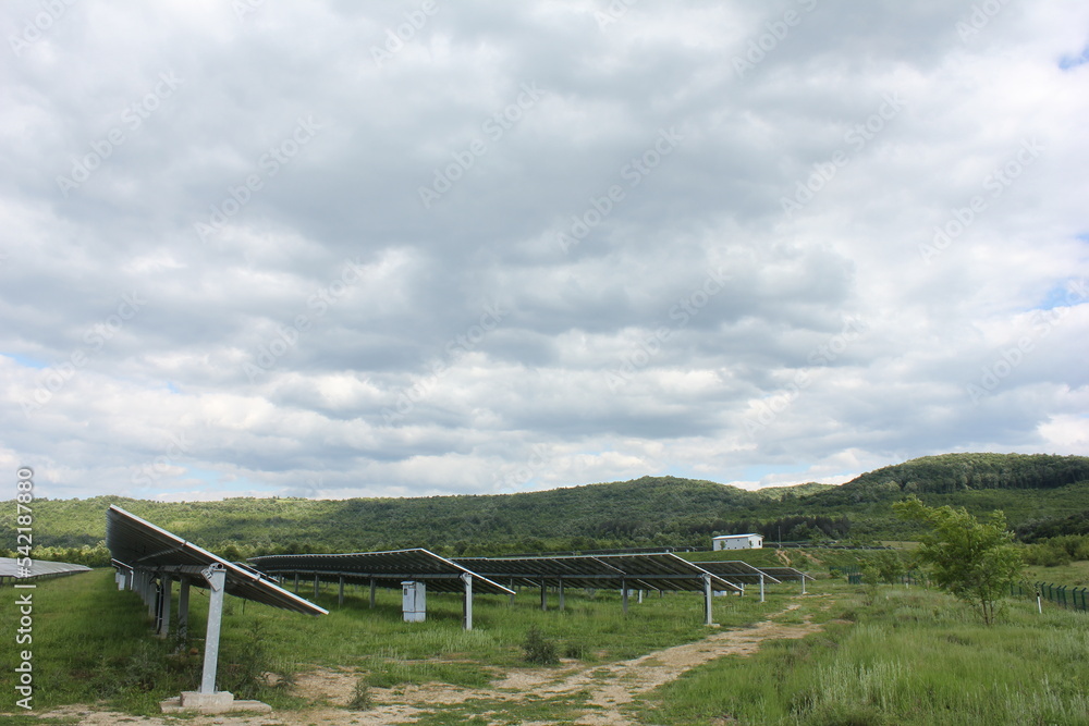 Sun Above the Solar Farm photovoltaic