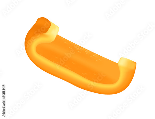 Yellow slice of bell pepper healthy fresh vegetable vector illustration isolated on white background