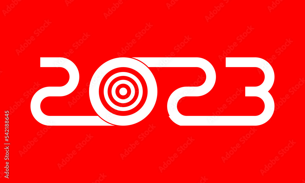 2023 new year target banner, new financial goals poster