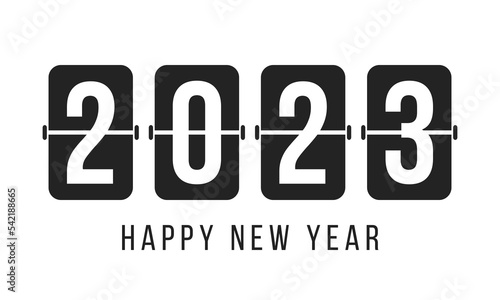 2023 happy new year, scoreboard styled greetings card