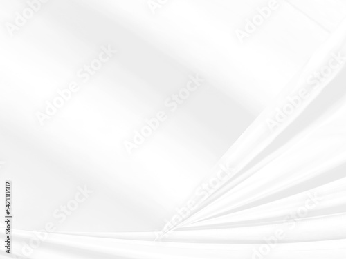 Clean fashion woven beautiful soft fabric abstract smooth curve shape decorative textile white background © Topfotolia