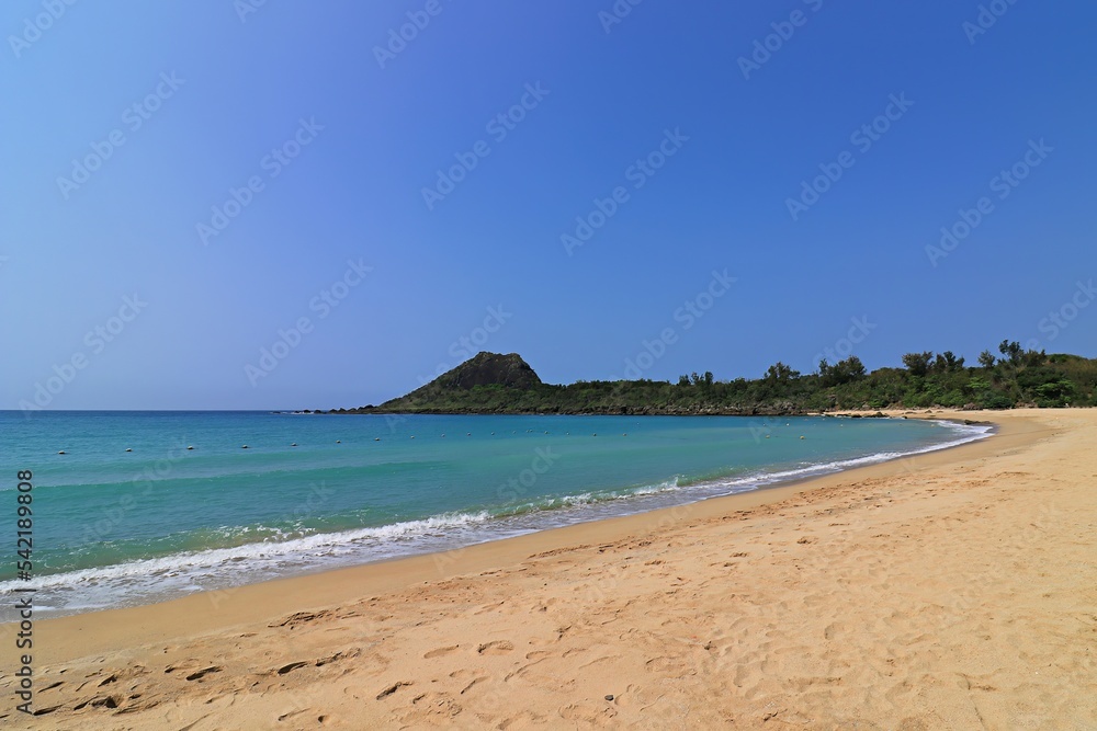 The sandy beach of Little Bay is in Kenting, the southernmost part of Taiwan.
