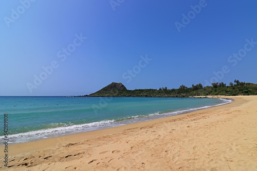 The sandy beach of Little Bay is in Kenting, the southernmost part of Taiwan.