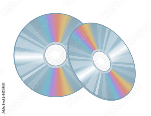 DVD or CD disc digital technology data storage vector illustration isolated on white background