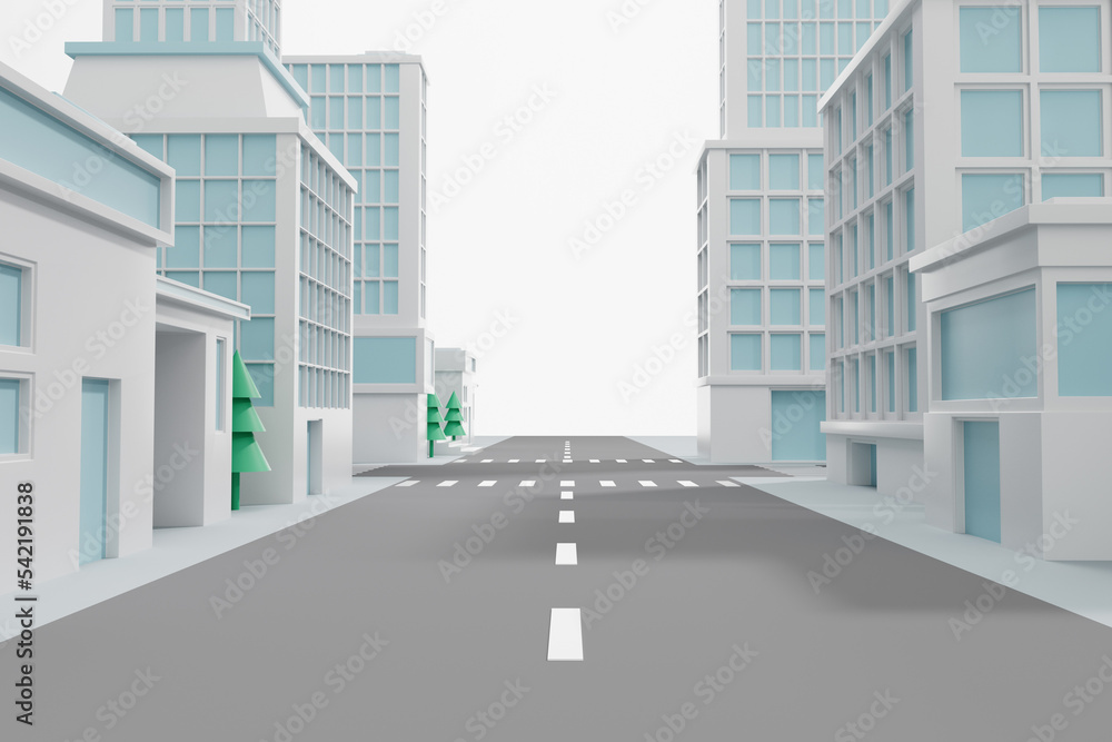 3d rendering city construction in different time 3d rendering city construction in different time