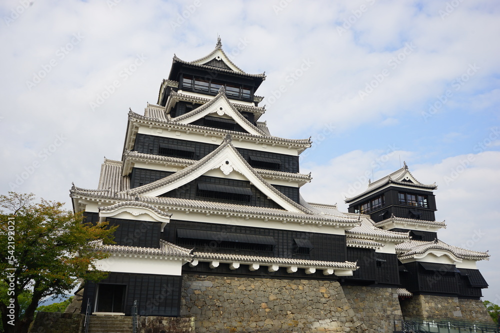 Kumamoto-jo or Kumamoto Castle in Kumamoto, Japan - 日本 熊本県 熊本城 Kumamoto-jo or Kumamoto Castle in Kumamoto, Japan - 日本 熊本県 熊本城