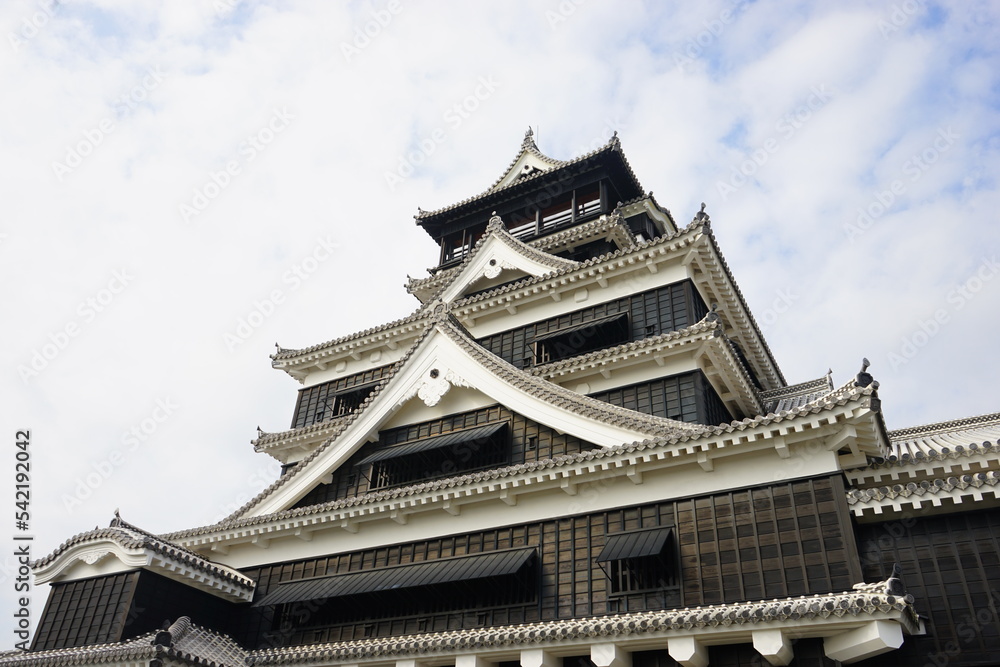 Kumamoto-jo or Kumamoto Castle in Kumamoto, Japan - 日本 熊本県 熊本城 Kumamoto-jo or Kumamoto Castle in Kumamoto, Japan - 日本 熊本県 熊本城