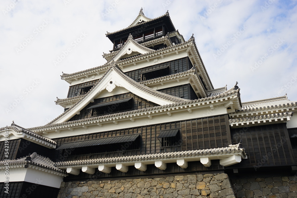 Kumamoto-jo or Kumamoto Castle in Kumamoto, Japan - 日本 熊本県 熊本城 Kumamoto-jo or Kumamoto Castle in Kumamoto, Japan - 日本 熊本県 熊本城