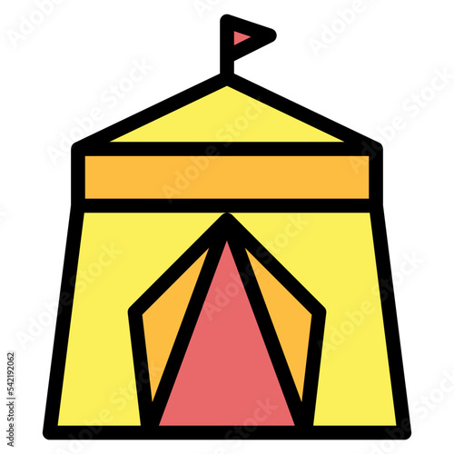 circus filled outline icon style